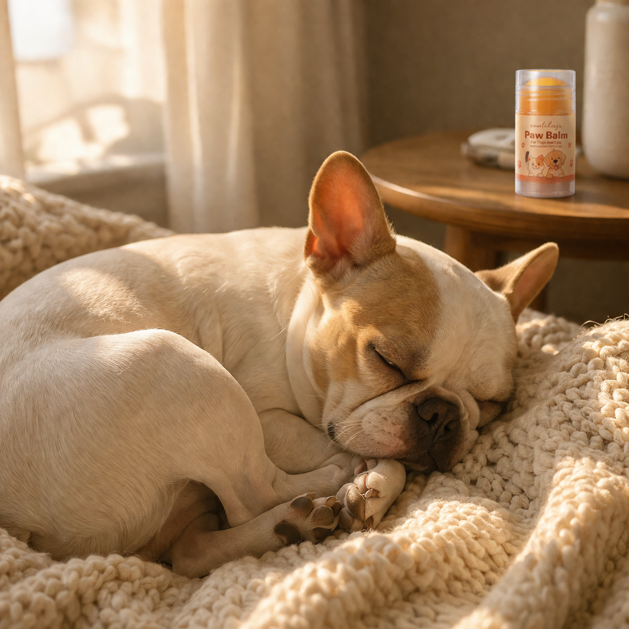 French Bulldog relaxed after Velvet Touch
