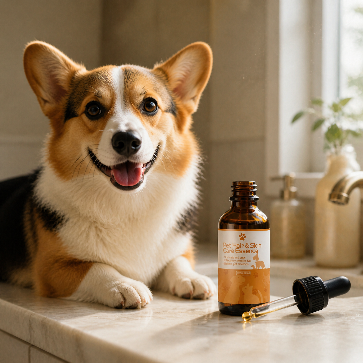 Velvet Drop serum with Corgi
